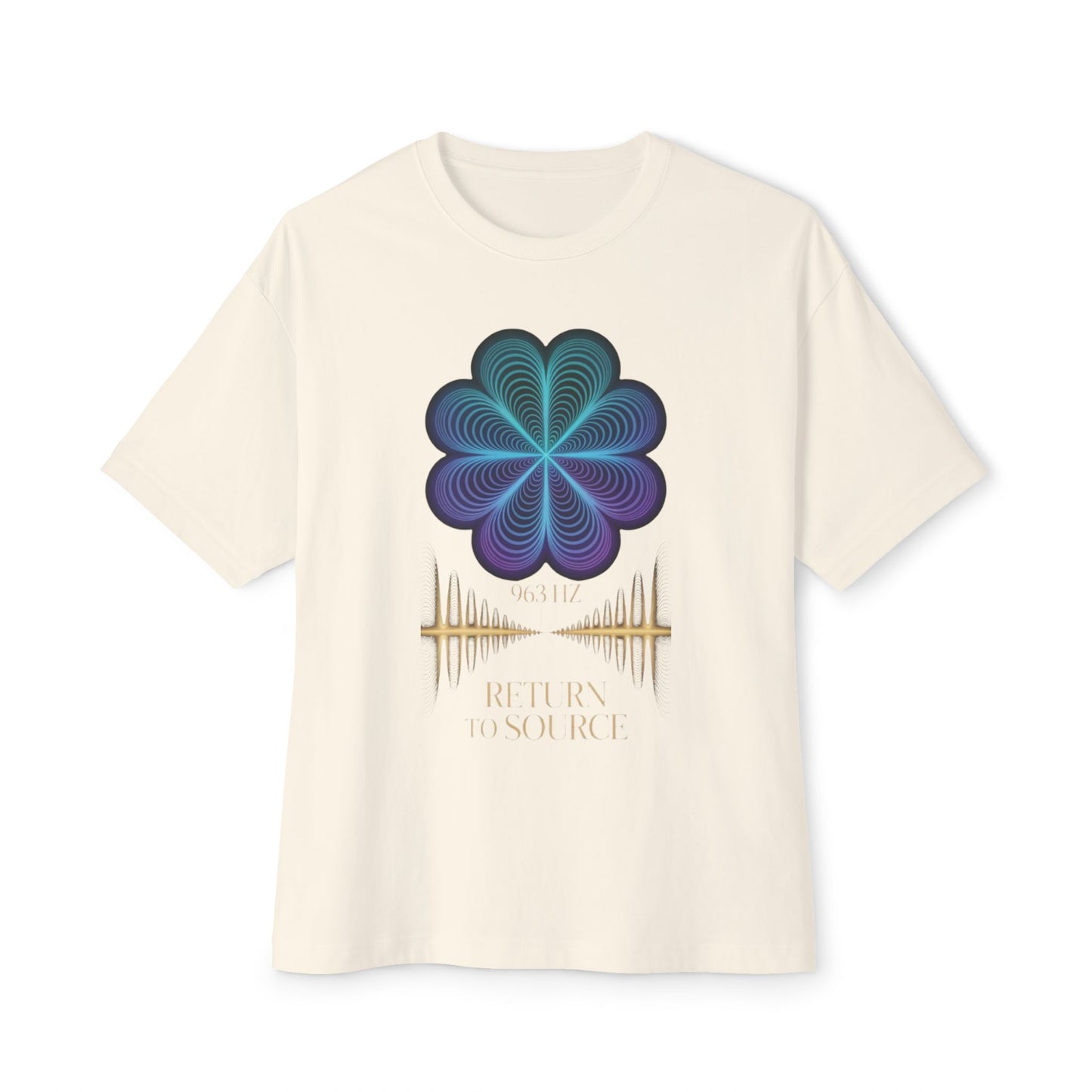 Return to Source Oversized Boxy Tee - Unisex T-Shirt for Mindfulness & Wellness