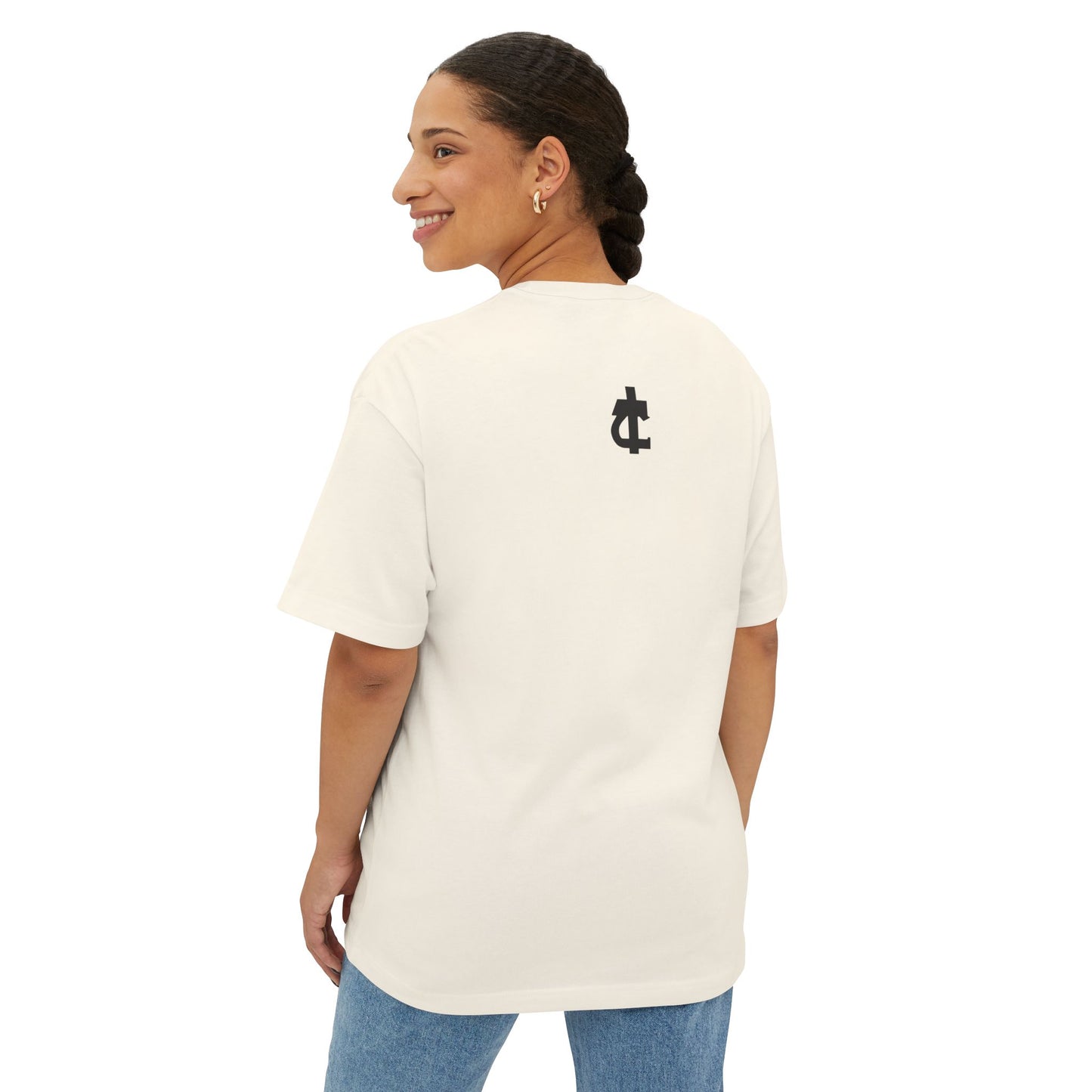 Return to Source Oversized Boxy Tee - Unisex T-Shirt for Mindfulness & Wellness