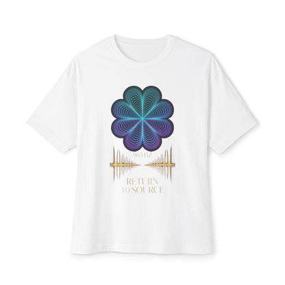 Return to Source Oversized Boxy Tee - Unisex T-Shirt for Mindfulness & Wellness