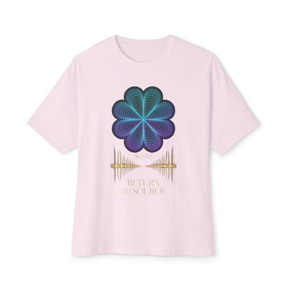 Return to Source Oversized Boxy Tee - Unisex T-Shirt for Mindfulness & Wellness