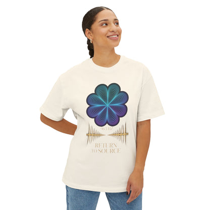 Return to Source Oversized Boxy Tee - Unisex T-Shirt for Mindfulness & Wellness